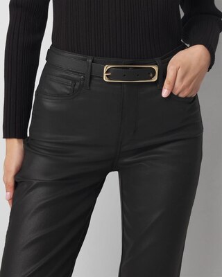 【in a row】Buckle Belt Wide Pants THE ROW Leather belt | NET-A-PORTER